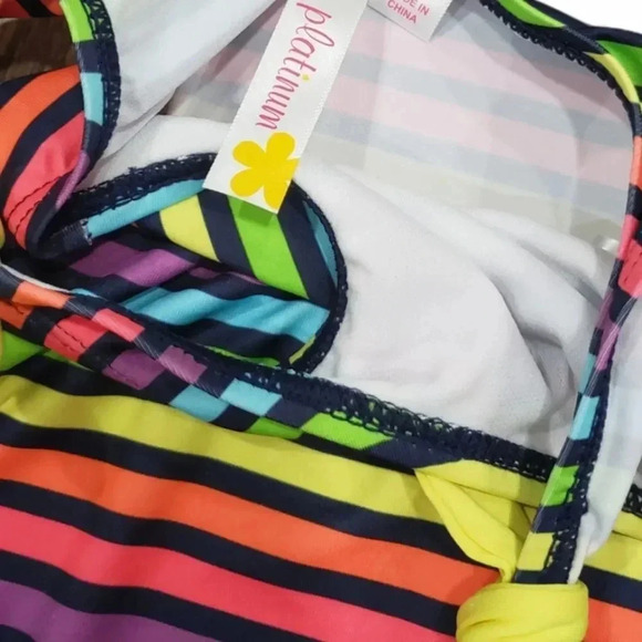 Pink Platinum Colorful Striped Swimsuit 4 - Picture 3 of 3
